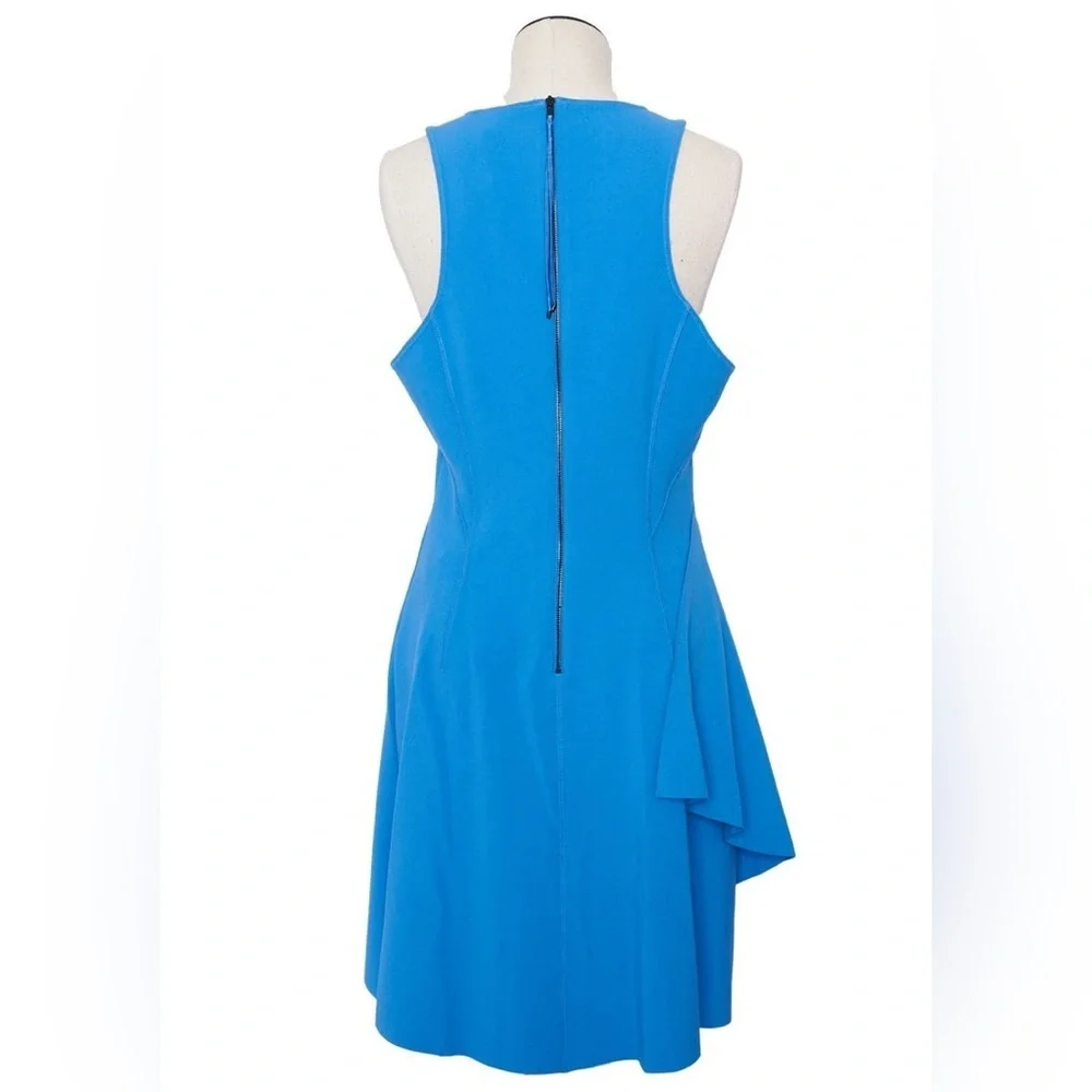 Elizabeth And James Sleeveless Asymmetrical Tiered Mini Skater Dress Blue Size 6 - Picture 3 of 9
